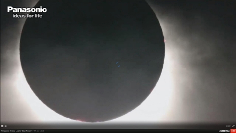 可以看到的日冕热气体（照片：美国商业资讯）