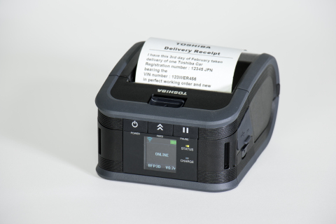 Toshiba Tec Corporation unveils its B-FP3 mobile printer, which produces three-inch wide receipts and labels. (Photo: Business Wire) 