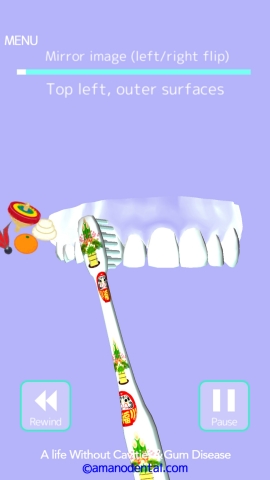  Amano原創的刷牙應用程式“Brush'n'Save”（圖片：美國商業資訊）