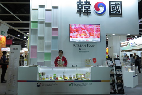 2016年香港貿發局美食博覽韓國館（照片：美國商業資訊） 