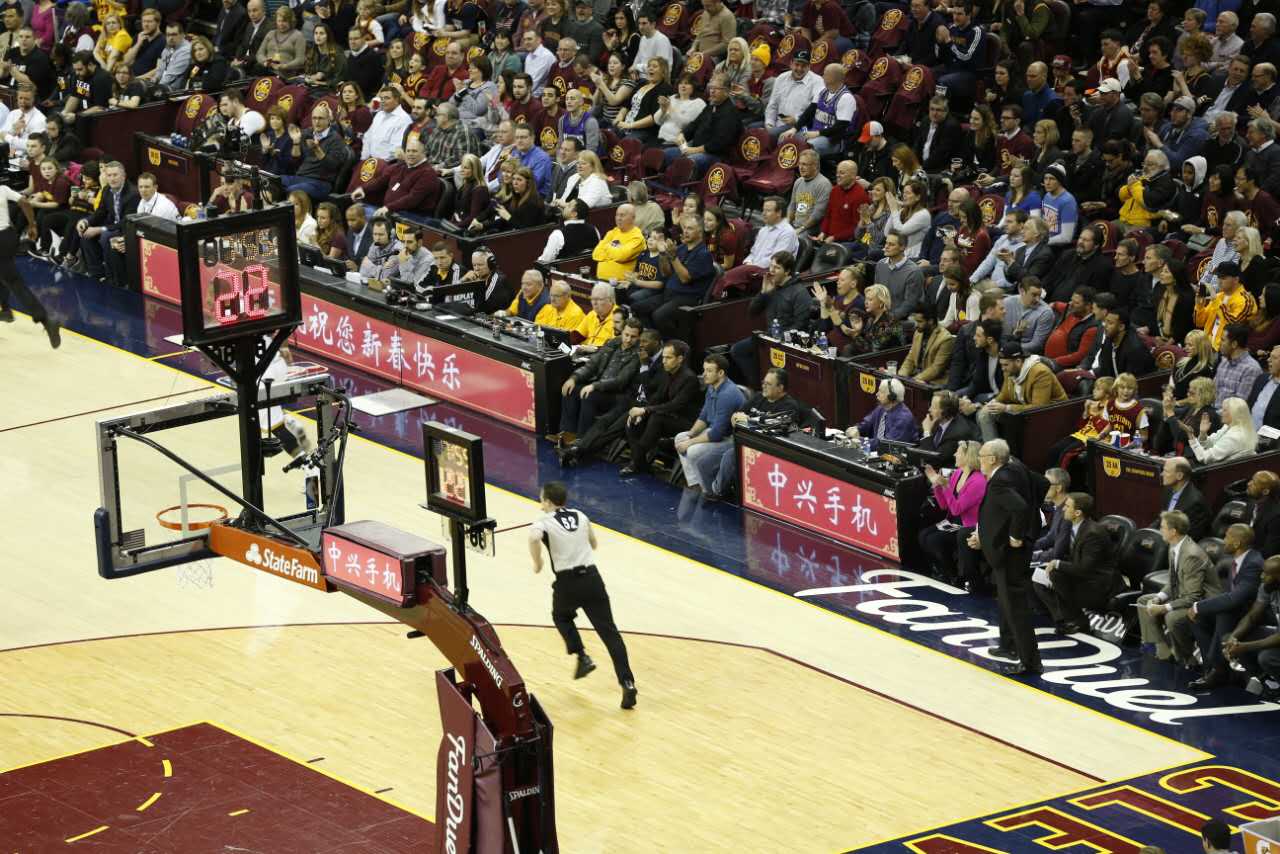 ZTE celebrated the Chinese New Year with the Cleveland Cavaliers at their home game.