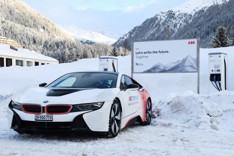 ABB EV charging station in Davos (Photo: Business Wire)