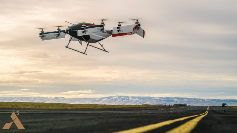 空客子公司A³开发的全电动自动驾驶飞行汽车项目Vahana今天宣布成功完成首次全面试飞。（照片：美国商业资讯） 