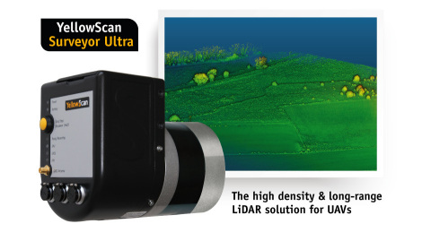 在本週舉行的國際雷射雷達測繪論壇(ILMF)上，YellowScan將展示其整合Velodyne公司VLP 32C感測器和Applanix APX-15 IMU的全新Surveyor Ultra系統。（照片：美國商業資訊） 