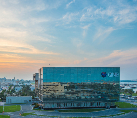 QNB位于卡塔尔多哈的总部大楼（照片：AETOSWire） 