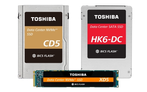 東芝記憶體株式會社：採用64層3D快閃記憶體的資料中心SSD系列（照片：美國商業資訊） 