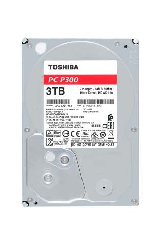 東芝：P300系列桌上型電腦硬碟(P300 Desktop PC Hard Drives)最大儲存容量高達3TB，適用於家庭和企業用戶。（照片：美國商業資訊） 