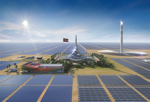 杜拜新增200MW太陽能發電能力，其清潔能源占總裝機容量的比重提升至4%（照片：AETOSWire）