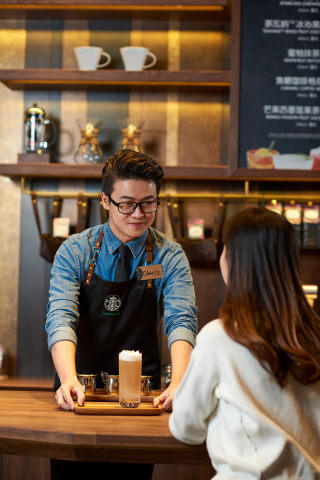 The Starbucks Discovery Journey is brought to life in China by locally-curated store experiences. Starbucks China announced it expects to more than triple revenue and more than double operating income through this elevated third-place experience, digital relationships and the extended reach of Channel Development. (Photo: Business Wire)
