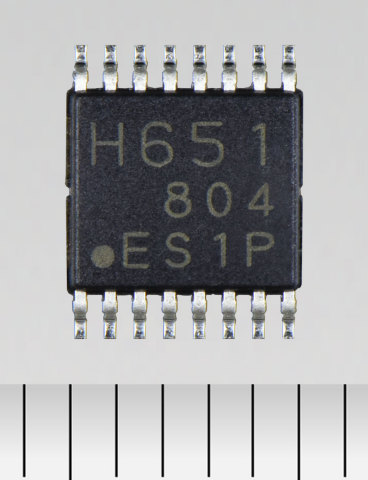 東芝：用於有刷直流馬達和步進馬達的雙H橋驅動器IC TC78H651FNG提供低電壓(1.8V)和高電流(1.6A)。（照片：美國商業資訊） 
