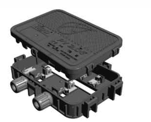 接线盒内安装的Flex MLPE触点适用于高电流、接触极端元件，以及可互换的盖板。（照片：美国商业资讯）