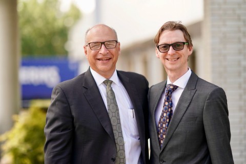 Phil McDivitt, CEO (left), and Andrew Leigh (right), director of compounding technology at Ascend Performance Materials. (Photo: Ascend Performance Materials)