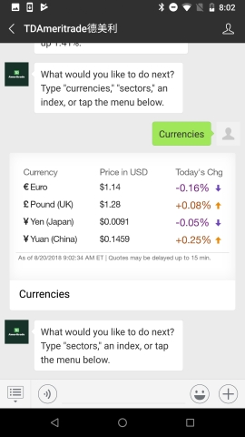 Connecting with TD Ameritrade on WeChat (Graphic: Business Wire) 