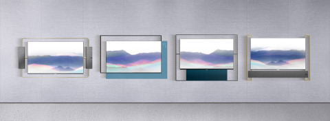 TCL Living Window系列的四款產品：裝飾美學、立體美學、新造型美學和東方美學（從左至右）（照片：美國商業資訊）