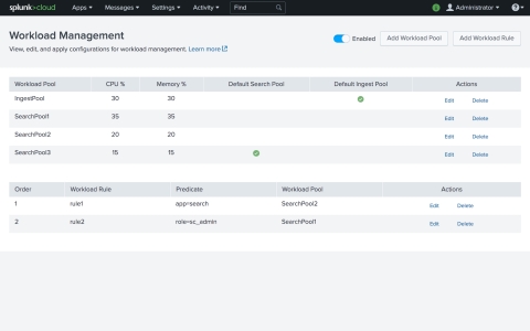 Splunk Enterprise 7.2的新负载管理允许客户优先考虑搜索层次和数据导入 