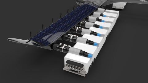 Element One氫電飛機的空電池可以快速更換為滿電池，還可使用現場氫氣產生器充電。 （照片：美國商業資訊） 