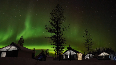 The 71 hi-tech glass-roofed igloos are saving energy by using smart ABB technology. (Photo: Business Wire)