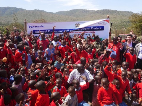 At the ceremony of Off-grid Solutions Project, in Ilkimati community. (Photo: Business Wire)