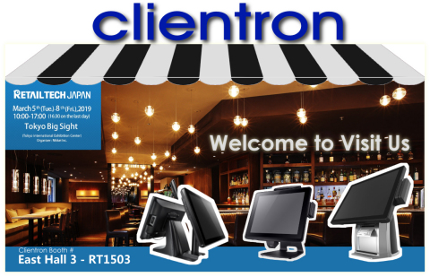 Clientron to display its latest POS Terminals at RETAILTECH JAPAN 2019 (Photo: Business Wire)