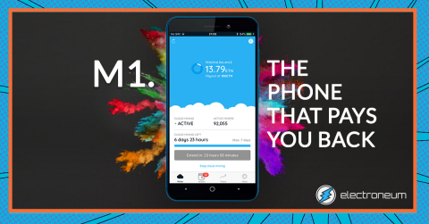 Electroneum Launches Groundbreaking Smartphone M1 Which Pays You Back (Photo: Business Wire)