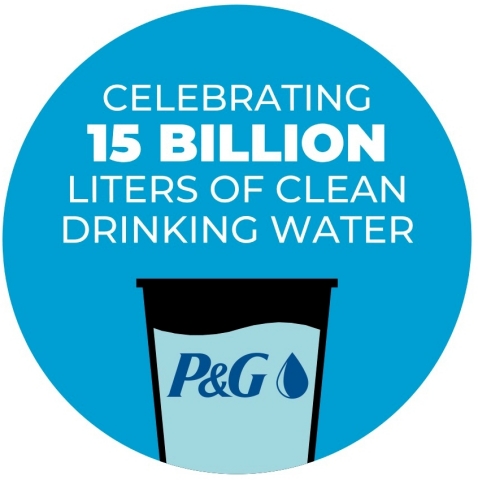 This World Water Day, Procter & Gamble (P&G) is celebrating the achievement of its 2020 goal of delivering 15 billion liters of clean drinking water through its non-profit Children’s Safe Drinking Water (CSDW) Program. (Graphic: Business Wire)