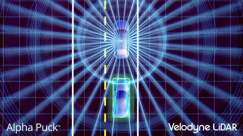 Velodyne Alpha Puck™是一款專為高速行駛下的自動駕駛和先進車輛安全性而設計的雷射雷達感測器。（照片：美國商業資訊）