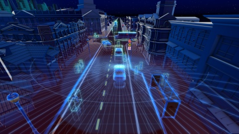 Velodyne激光雷达可同时定位车辆周围人和物体的位置，并评估他们的移动速度和路线。（照片：美国商业资讯）
