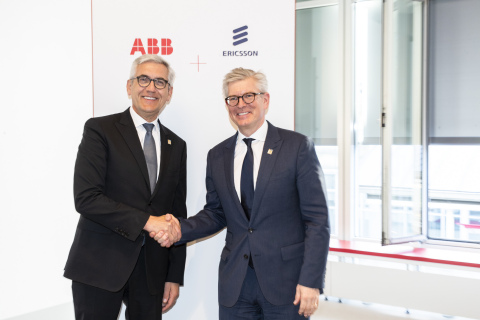 ABB CEO Ulrich Spiesshofer and Börje Ekholm, President and CEO, Ericsson signed MoU at Hannover Messe 2019. (Photo: Business Wire)