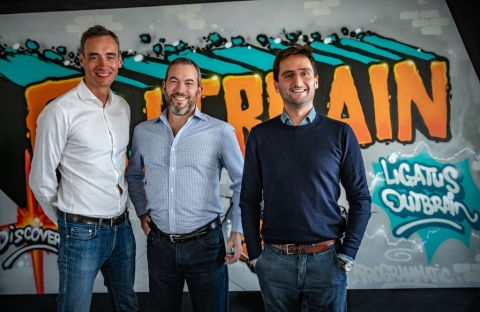 Julien Mosse Managing Director Southern Europe at Outbrain, Yaron Galai Co-Founder and CEO at Outbrain, François-Xavier Préaut Managing Director France at Outbrain. (Photo: Business Wire)