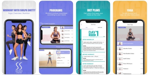含有大量視訊的Shilpa Shetty健康與健身App（圖片：美國商業資訊）