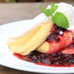 PANCAKE with CHEESE MOUSSE & BERRY SAUCE (Photo: Business Wire) 