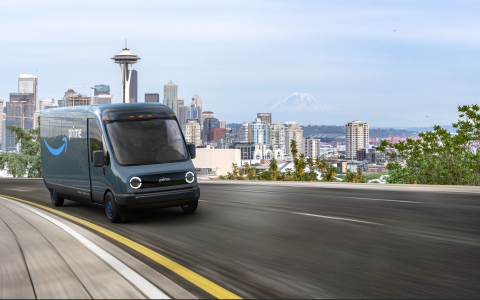 Amazon announced the order of 100,000 electric delivery vehicles from Rivian, the largest order ever of electric delivery vehicles, with vans starting to deliver packages to customers in 2021. (Photo: Business Wire)