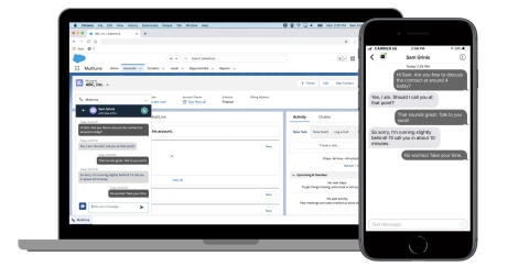 Create smarter workflows and enrich client communication with MultiLine for Salesforce (Graphic: Business Wire)