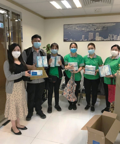 Galton Voysey Donates 25,000 Protective Face Masks to Hong Kong Street Cleaners (Photo: Business Wire)