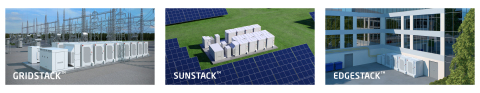 Fluence's three purpose-built energy storage systems (Photo: Fluence)