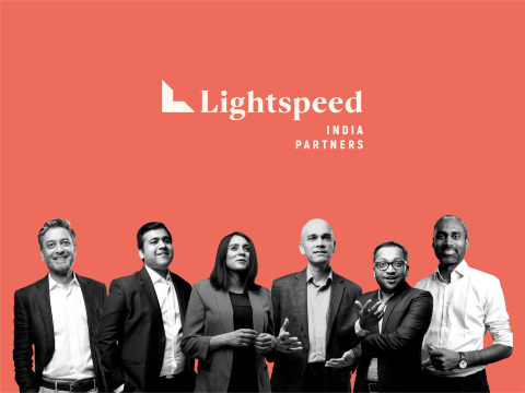 Lightspeed India Partners (pictured left to right): Bejul Somaia, Akshay Bhushan, Harsha Kumar, Dev Khare, Vaibhav Agrawal, and Hemant Mohapatra. (Graphic: Business Wire)