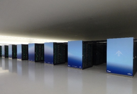 Racks of the supercomputer Fugaku (Photo: Business Wire)