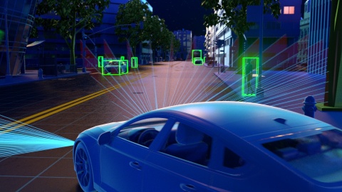 Velodyne Lidar的Velabit™感測器可提供廣泛的感知範圍。它是適用於先進駕駛輔助系統(ADAS)和自動駕駛車輛的最佳汽車級雷射雷達解決方案。（照片：Velodyne Lidar, Inc.）