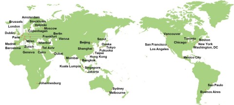 2020全球城市实力指数(GPCI) ——目标城市（图示：美国商业资讯)