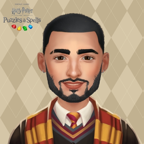 Zayn Malik在《Harry Potter: Puzzles & Spells》游戏中的头像（图示：美国商业资讯） 