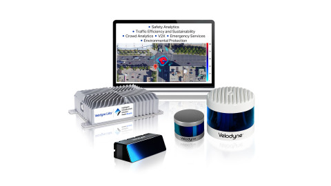 Velodyne Lidar的智能基础设施解决方案旨在解决某些极富挑战性和普遍存在的基础设施问题。用于监控交通网络和公共场所该解决方案结合了Velodyne屡获殊荣的激光雷达传感器和Bluecity强大的人工智能(AI)软件。（照片：Velodyne Lidar） 