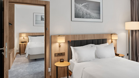 Hilton solves travel planning frustrations as the first major hotel company to introduce a booking experience that allows individuals to easily book and instantly confirm at least two connecting rooms. (Photo: Business Wire) 