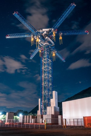 Energy Vault位於瑞士Arbedo-Castione的商業示範裝置。（照片：美國商業資訊） 