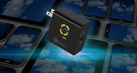 Transphorm與Salom合作推出符合Quick Charge™ 5標準的100瓦 USB-C PD PPS配接器。（照片：美國商業資訊）