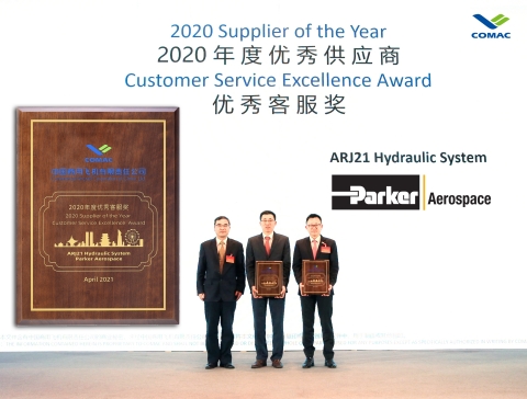 派克宇航荣获中国商飞颁发的年度优秀供应商奖（图片：美国商业资讯）