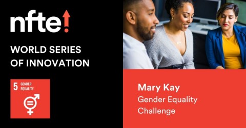 玫琳凯赞助的世界创新系列赛挑战赛要求学生思考如何促进工作场所平等，并确保妇女和女孩能够平等地获得经济机会。（照片：玫琳凯公司）