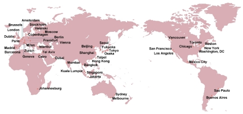 森纪念财团2021年GPCI报告对全球48个重要城市进行了排名（图示：美国商业资讯） 