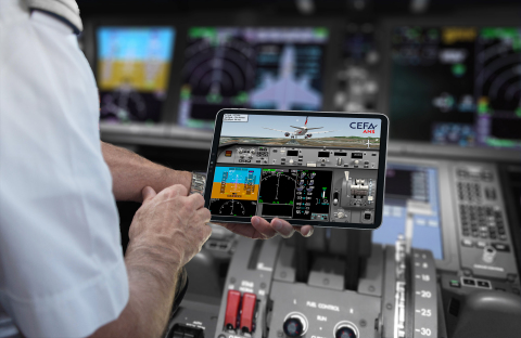 CEFA AMS（航空行動服務）是首款自我改進工具，讓個人飛行員在著陸後能夠存取和查看其飛行詳情。（照片：美國商業資訊） 