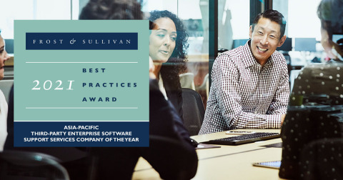Rimini Street榮獲Frost & Sullivan頒發的「年度協力廠商企業軟體支援服務公司最佳實務獎」（圖片：美國商業資訊）