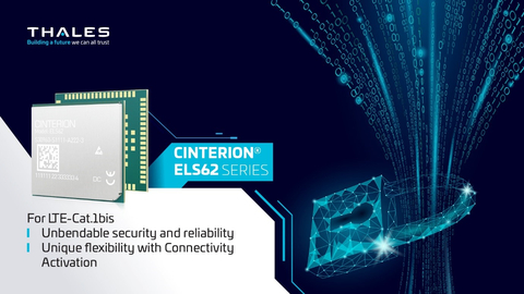 新型泰雷兹Cinterion® ELS62模块和服务为物联网设备增强安全性和连接性。©泰雷兹